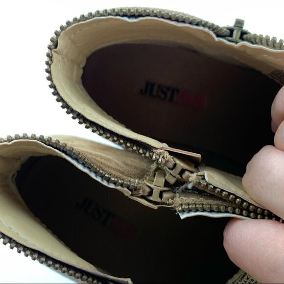 Just fab Tuvee ankle booties 7 37.5 tan western - Picture 10 of 12